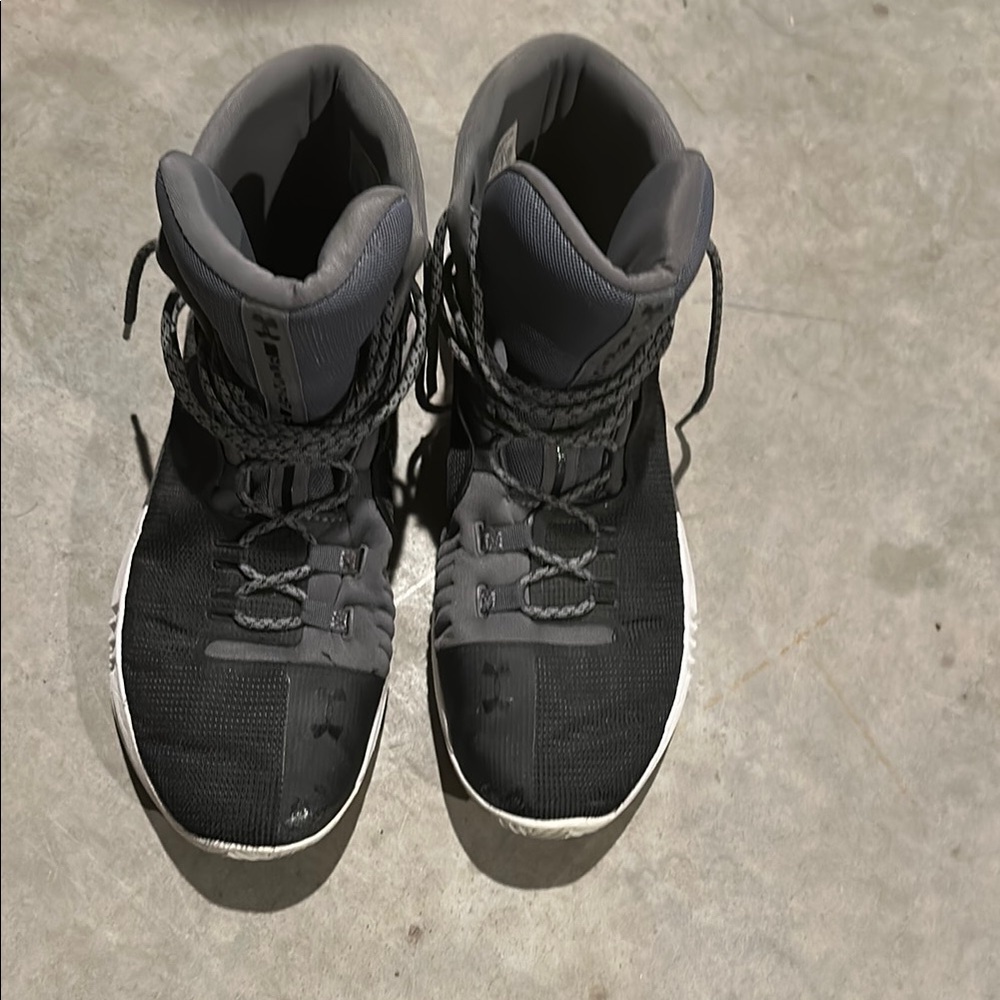 Black and Gray High-Top Sneakers